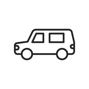 Web simgelerini satır stilinde taşıyın. Tren, Uçak, araba, otobüs, helikopter, bisiklet Vektör illüstrasyon.