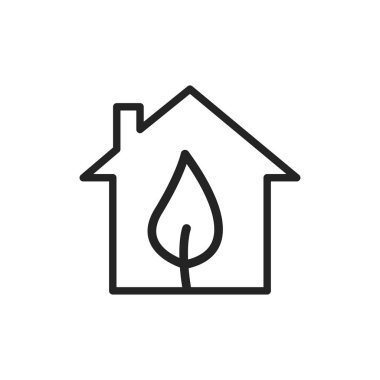 Satır stilinde Ekoloji web simgeleri. Elektrikli Araba, Organik, çevresel enerji. Vektör çizimi.