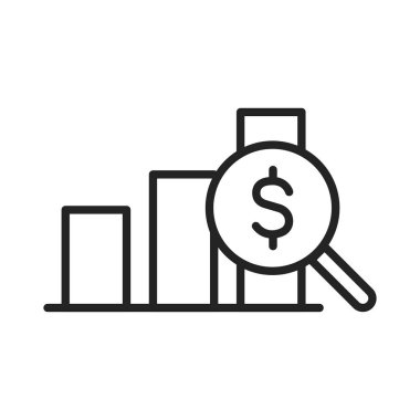 Web simgelerini satır stilinde arayın. Seo analitiği, Dijital pazarlama veri analizi, Çalışan Yönetimi. Vektör çizimi.