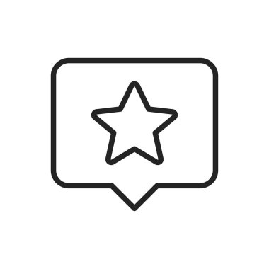 Satır stilinde geri bildirim ve gözden geçirme simgeleri. Yıldız Derecelendirmesi, Duygu sembolleri. Vektör çizimi.