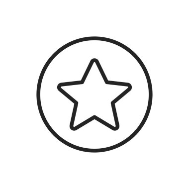 Satır stilinde geri bildirim ve gözden geçirme simgeleri. Yıldız Derecelendirmesi, Duygu sembolleri. Vektör çizimi.