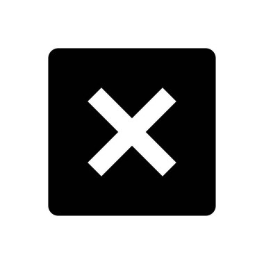 Yeşil onay işareti ve kırmızı çapraz simge kümesi. Daire ve kare. Yeşil renkte kene sembolü, vektör çizimi