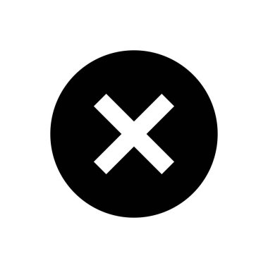 Yeşil onay işareti ve kırmızı çapraz simge kümesi. Daire ve kare. Yeşil renkte kene sembolü, vektör çizimi