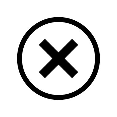 Yeşil onay işareti ve kırmızı çapraz simge kümesi. Daire ve kare. Yeşil renkte kene sembolü, vektör çizimi