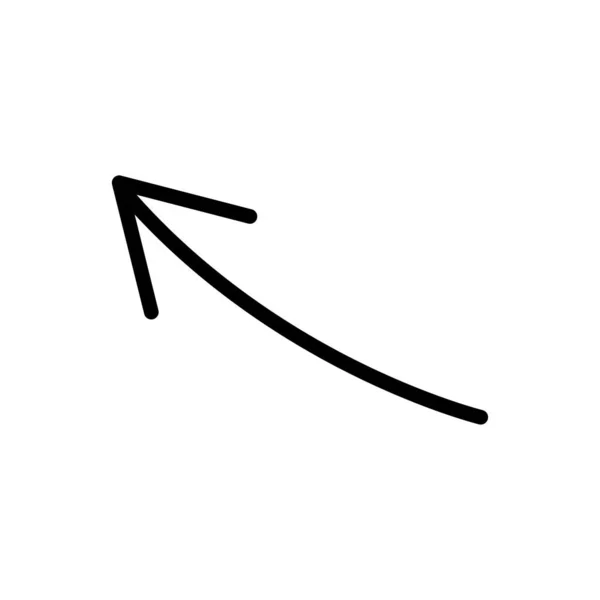 Flecha gran icono negro. Icono de flecha. Cursor. Flechas simples modernas. Ilustración vectorial . — Vector de stock