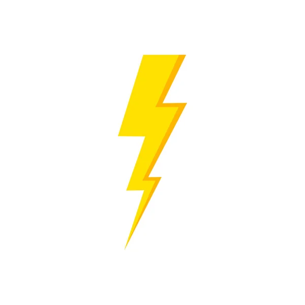 Lightning icon. Thunder and Bolt. Flash icon. Lightning bolt. Black and yellow silhouette. Vector Illustration. — Stock Vector