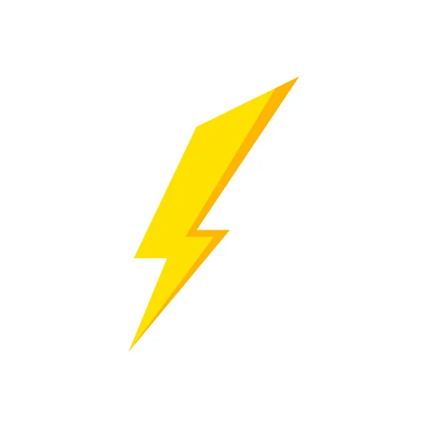 Lightning icon. Thunder and Bolt. Flash icon. Lightning bolt. Black and yellow silhouette. Vector Illustration. — Stock Vector