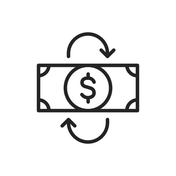Iconos web de negocios y finanzas en estilo de línea. Dinero, dólar, infografía, banca. Ilustración vectorial . — Vector de stock