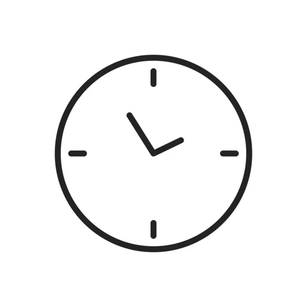 Webové ikony času a hodin ve stylu čáry. Časovač, rychlost, alarm, kalendář. Vektorová ilustrace. — Stockový vektor