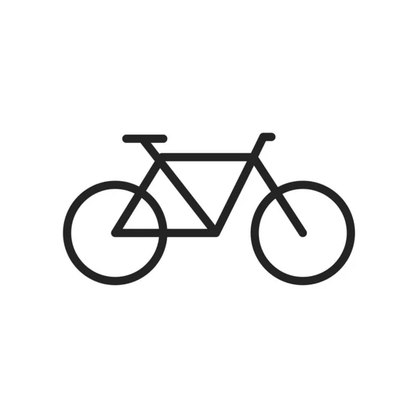 Transport web icons in lijnstijl. Trein, vliegtuig, auto, bus, helikopter, fiets vector illustratie. — Stockvector