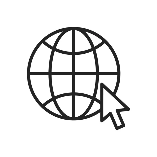 Globus und Erde Planet Web-Icons im Linienstil. Navigationsgeräte, Planet Erde, Flugzeug, Karte. Vektorillustration. — Stockvektor