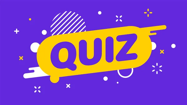 Moderne Banner Quiz Banner Voor Het Bedrijfsleven Marketing Reclame Vectorillustratie — Stockvector