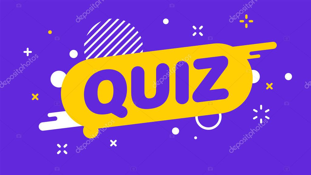 Modern banner Quiz. Banner for business, marketing and advertising. Vector illustration