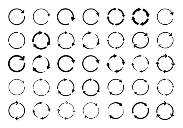 Zestaw strzał okręgu. Elementy wektorowe. Symbol obciążenia czarnego. — Wektor stockowy