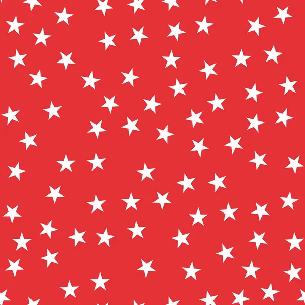 Beyaz yıldız seamless modeli üzerinde kırmızı zemin görkemli sonsuz rasgele dağınık beyaz yıldız