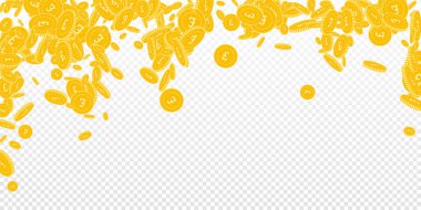 İngiliz Sterlini düşen parçalı Gbp paralar şeffaf arka plan güzel kayan paralar