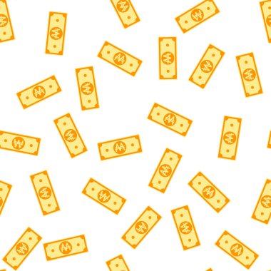 Korece notlar seamless modeli dağınık kazandı faturaları Kore seyrek düz para desen Jackpot kazandı