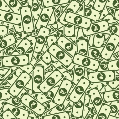 Hint Rupisi notları seamless modeli dağınık INR faturaları Hindistan rasgele düz para desen Jackpot