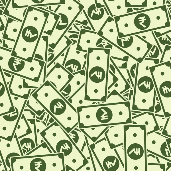 Hint Rupisi notları seamless modeli dağınık INR faturaları Hindistan karikatür düz para desen Jackpot