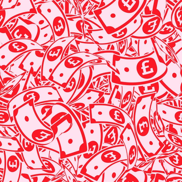 Para İngiliz Lirası notlar seamless modeli dağınık Gbp faturaları İngiltere çizgi film, uçuş