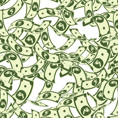 Seamless modeli dağınık INR faturaları Hindistan rasgele uçan para desen Hint Rupisi notları