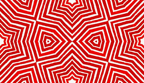 Czerwony Geometrycznej Akwarela Niesamowite Seamless Pattern Ręcznie Rysowane Paski Pędzla — Zdjęcie stockowe