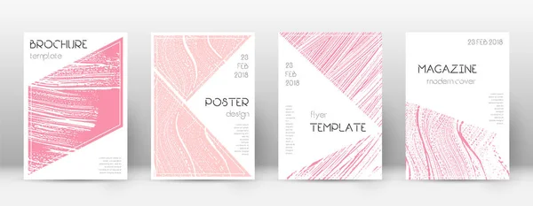 Portada plantilla de diseño de página. Diseño del folleto del triángulo. Elegante portada abstracta de moda. Rosa y bl — Vector de stock