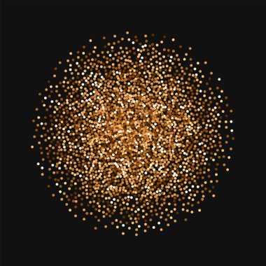 Kırmızı yuvarlak altın glitter küre kırmızı yuvarlak altın sim siyah arka planda nadir vektör ile