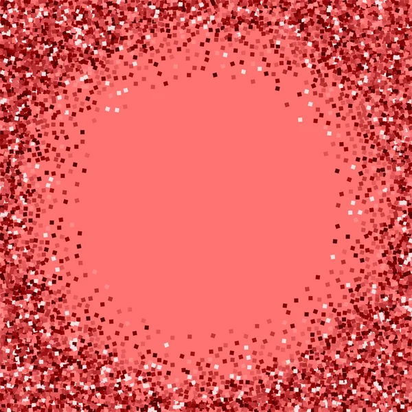 理想的なベクトル、ピンクの背景に赤いゴールドラメと赤ゴールドラメ Bordered フレーム — ストックベクタ