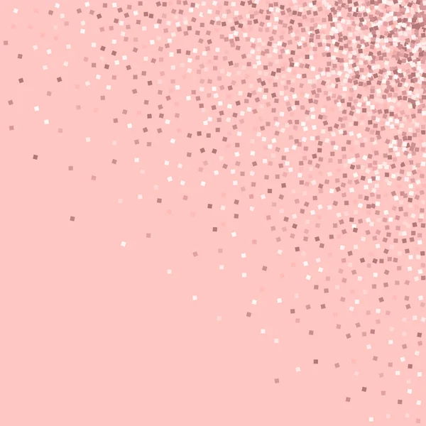 Pink gold glitter Scattered top right corner with pink gold glitter on