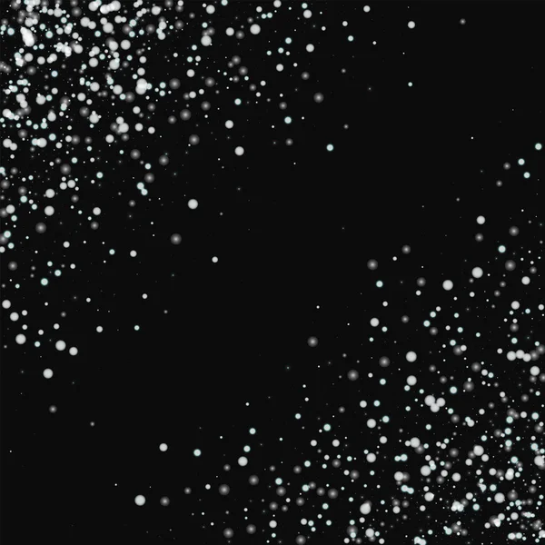 Incroyable chute de neige Dispersion chaotique abstraite avec une chute de neige incroyable sur fond noir — Image vectorielle