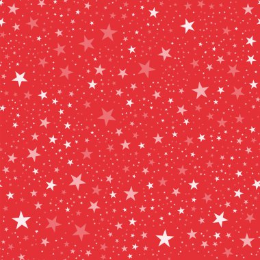 Beyaz yıldız seamless modeli üzerinde kırmızı zemin zarif sonsuz rasgele dağınık beyaz yıldız