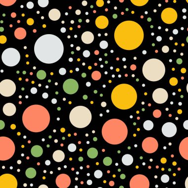 Renkli lekeli seamless modeli siyah 5 arka plan nadir klasik renkli lekeli