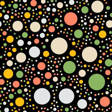 Renkli lekeli seamless modeli üzerinde siyah 5 arka plan nadir klasik renkli lekeli Tekstil