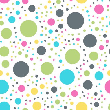 Renkli lekeli Dikişsiz desen beyaz 10 üzerinde arka plan Amazing klasik renkli lekeli