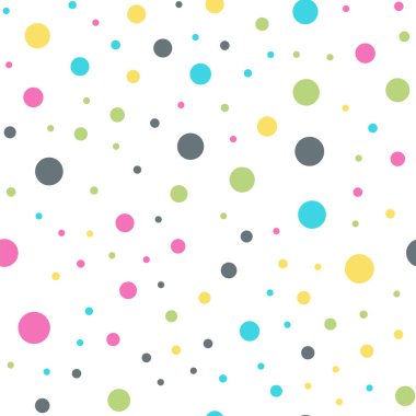 Renkli lekeli Dikişsiz desen beyaz 10 üzerinde arka plan güzel klasik renkli lekeli