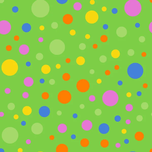 Pois colorés motif sans couture sur fond lumineux 2 Divin classique pois colorés — Image vectorielle