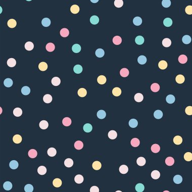 Renkli lekeli seamless modeli siyah 9 arka plan Ideal klasik renkli lekeli