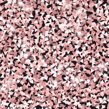 Glitter sorunsuz doku. Sevimli pembe parçacıklar. Sonsuz desen parlayan üçgen yaptı. Opti