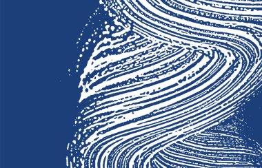 Doku. Sıkıntı Indigo kaba izleme. Egzotik arka plan. Gürültü kirli doku. Kalın sanat