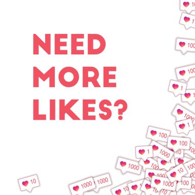 Sosyal medya simgeler. Daha fazla seviyor kavramı gerekir. Sayaç gibi degrade düşüyor. Kusursuz soyut sağ 