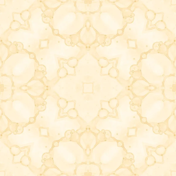 Жовтий безшовні візерунок. Художнє делікатний мильних бульбашок. Мереживо рука витягнути, текстильне Орнамент. Kaleidosc — стокове фото