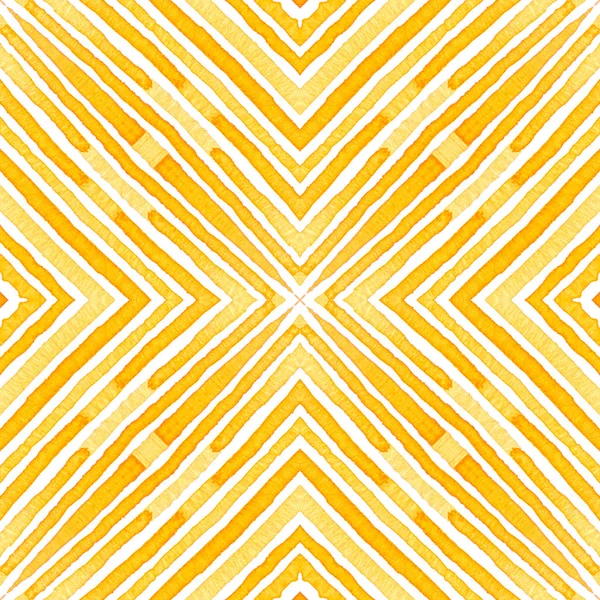 Oranje geometrische aquarel. Delicate naadloze patroon. Hand Drawn strepen. Borstel de textuur. Eminent C — Stockfoto