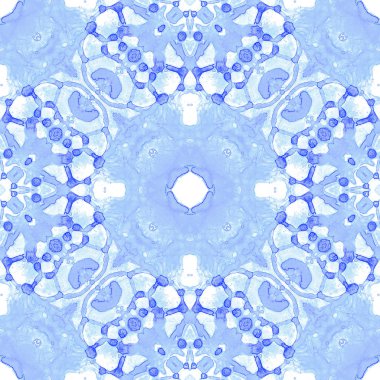 Menekşe seamless modeli. Eğlenceli hassas sabun köpüğü. Dantel el Tekstil süsleme çekilmiş. Kaleidosco