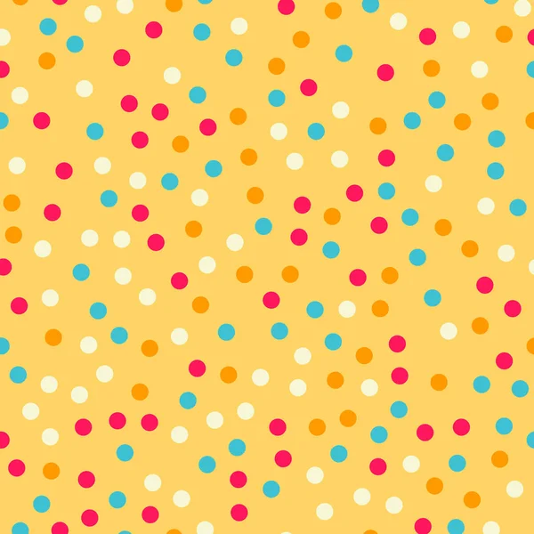 Pois colorés motif sans couture sur fond lumineux 18 Mesmeric classique pois colorés — Image vectorielle