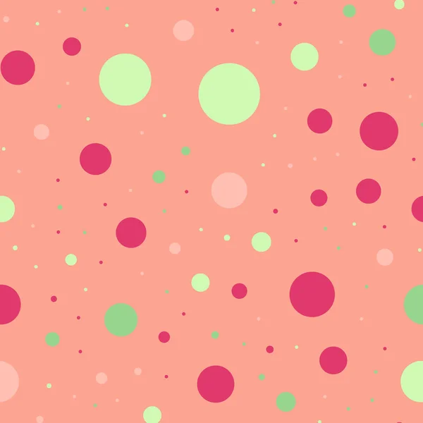 Kleurrijke polka dots naadloze patroon op helder 20 achtergrond briljante klassieke kleurrijke polka dots — Stockvector
