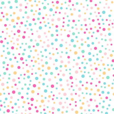 Beyaz 3 renkli lekeli Dikişsiz desen arka plan Ideal klasik renkli lekeli