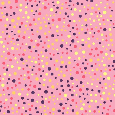 Parlak 25 renkli lekeli Dikişsiz desen arka plan ilginç klasik renkli polka
