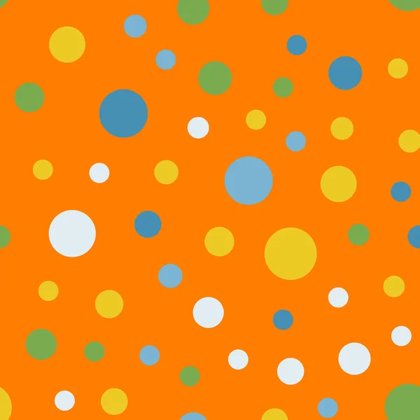 Färgglada prickar sömlösa mönster på ljusa 12 bakgrund bisarra klassiska färgglada prickar — Stock vektor