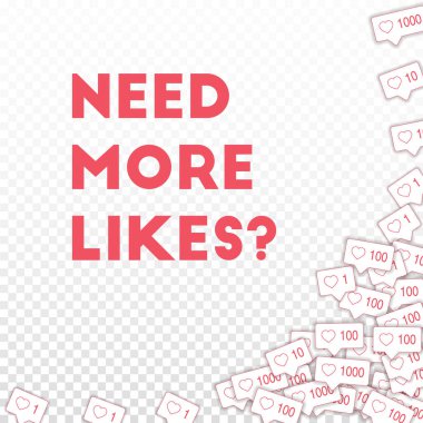 Sosyal medya simgeler. Daha fazla seviyor kavramı gerekir. Sayaç gibi pembe düşüyor. Taze soyut sağ alt 